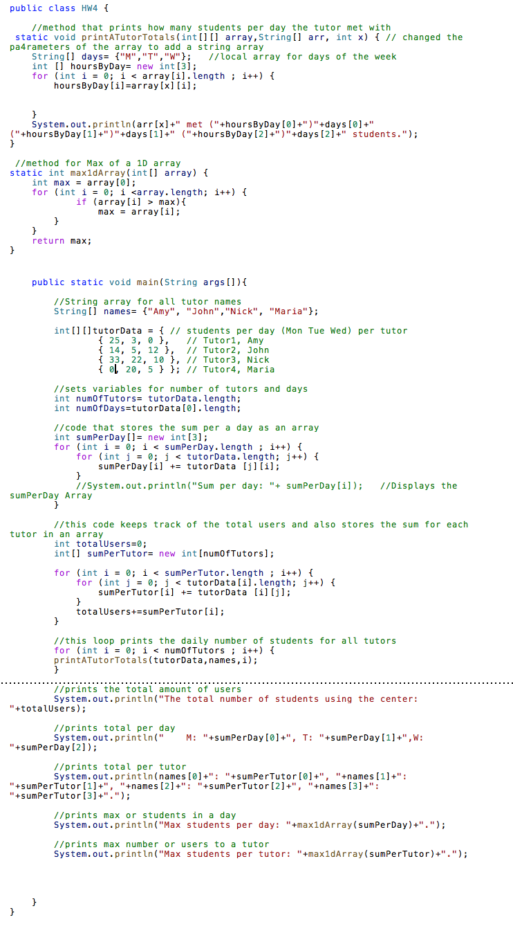 HW4 code